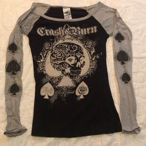 Long sleeve Crash and Burn
